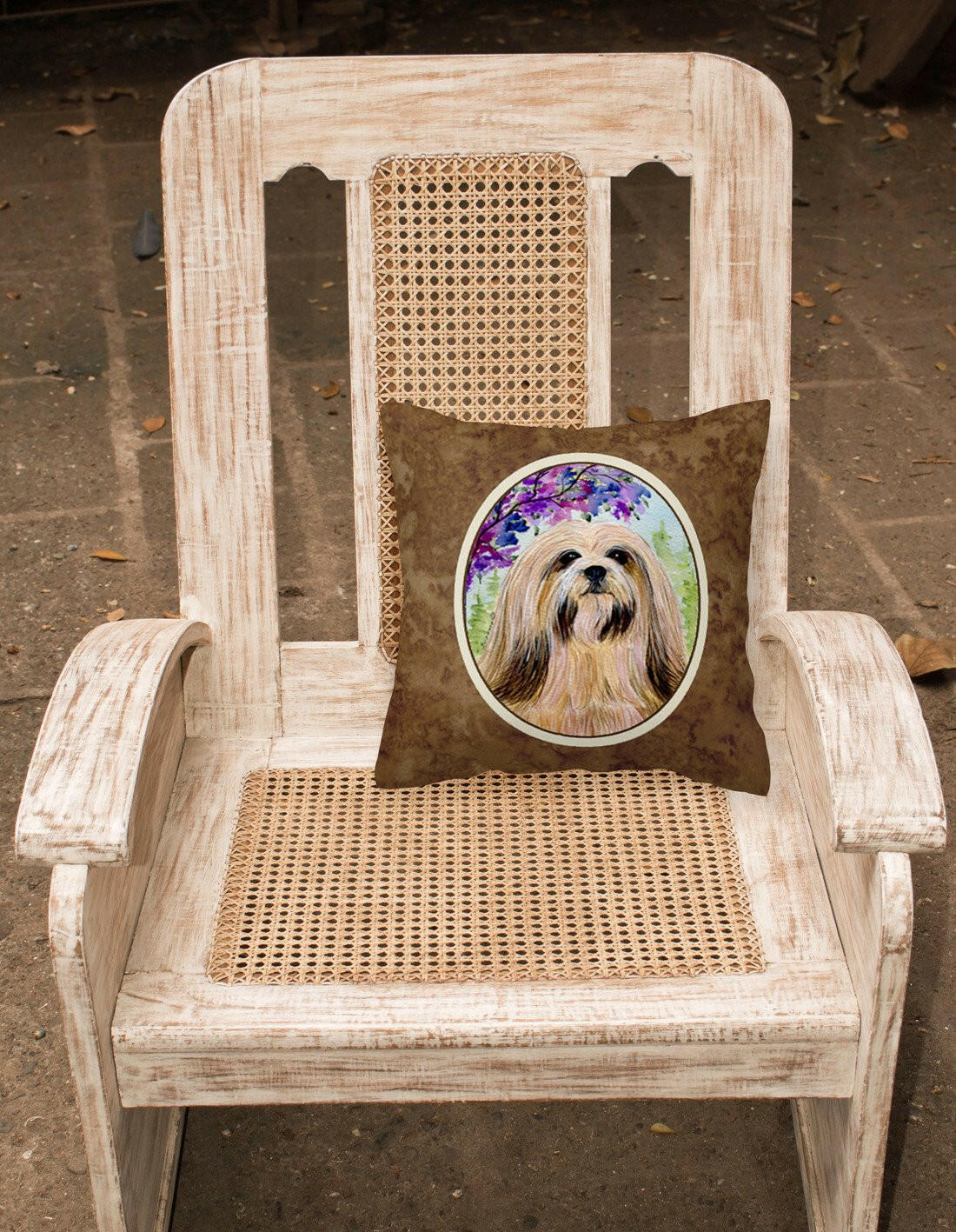 Lhasa Apso Decorative   Canvas Fabric Pillow by Caroline's Treasures