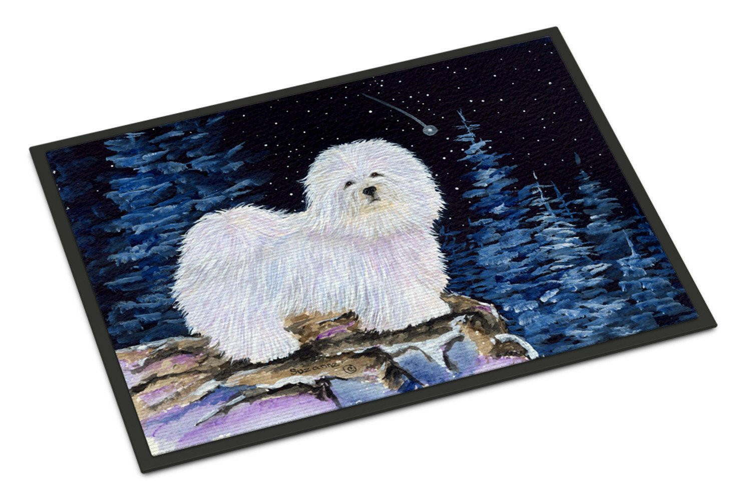 Starry Night Coton de Tulear Indoor or Outdoor Mat 24x36 Doormat - the-store.com