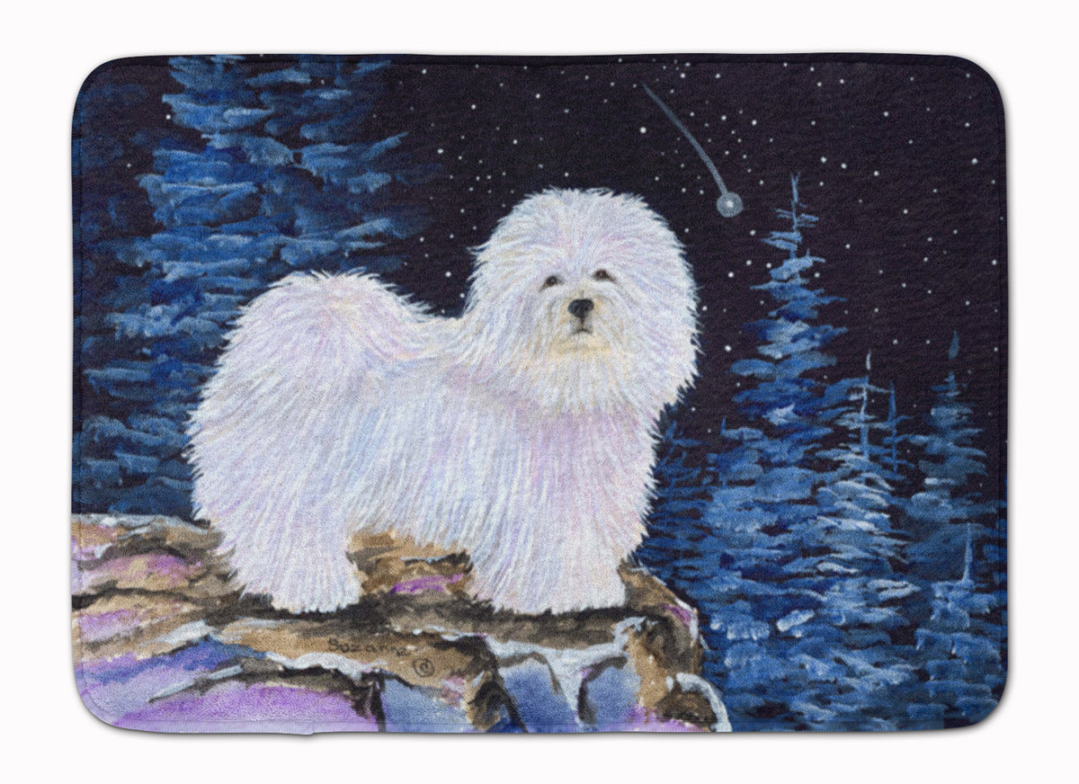 Starry Night Coton de Tulear Machine Washable Memory Foam Mat SS8437RUG - the-store.com