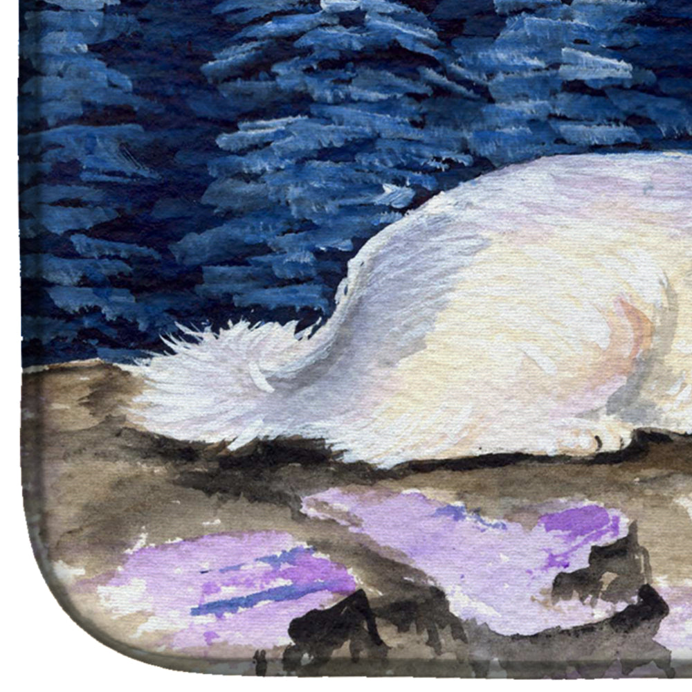 Starry Night Great Pyrenees Dish Drying Mat SS8438DDM  the-store.com.