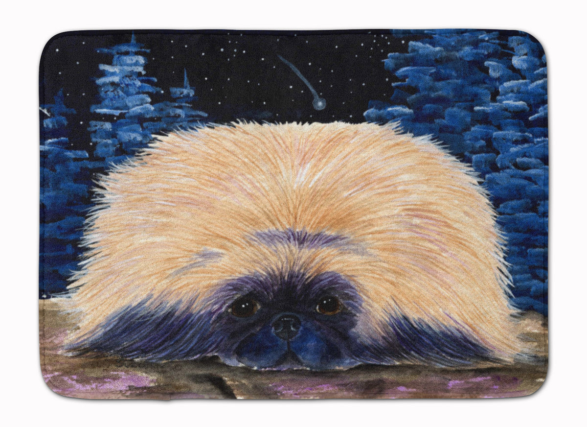 Starry Night Pekingese Machine Washable Memory Foam Mat SS8439RUG - the-store.com