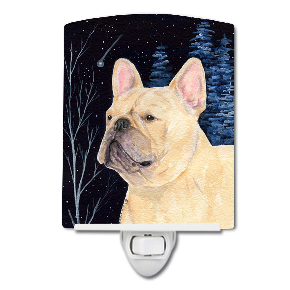 Starry Night French Bulldog Ceramic Night Light SS8441CNL - the-store.com