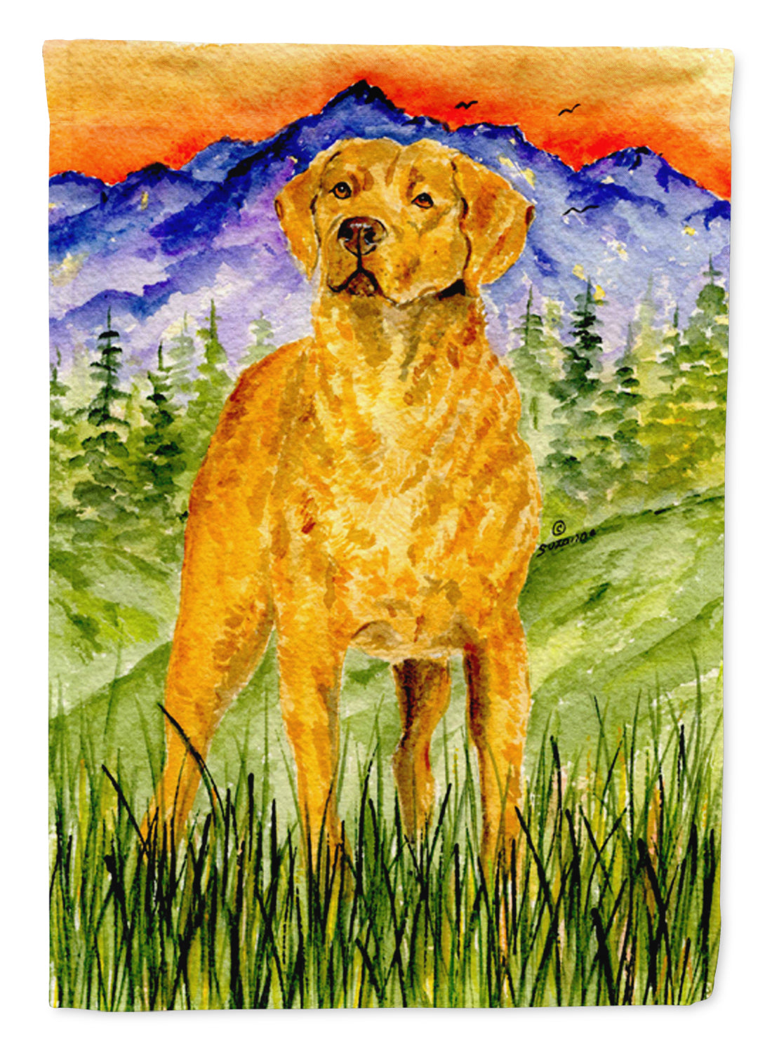 Chesapeake Bay Retriever Flag Garden Size.