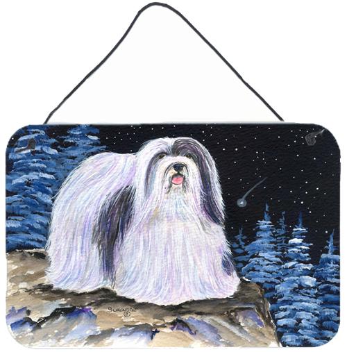 Starry Night Havanese Indoor Aluminium Metal Wall or Door Hanging Prints by Caroline's Treasures