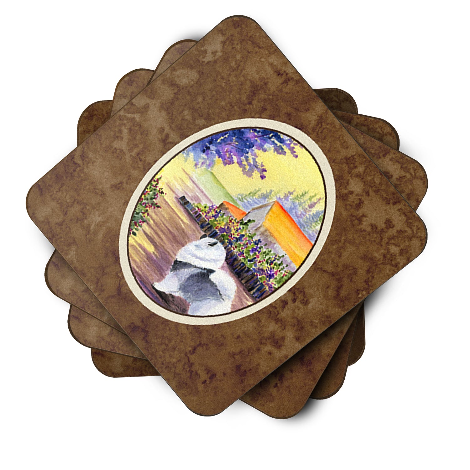 Set of 4 Keeshond Foam Coasters - the-store.com