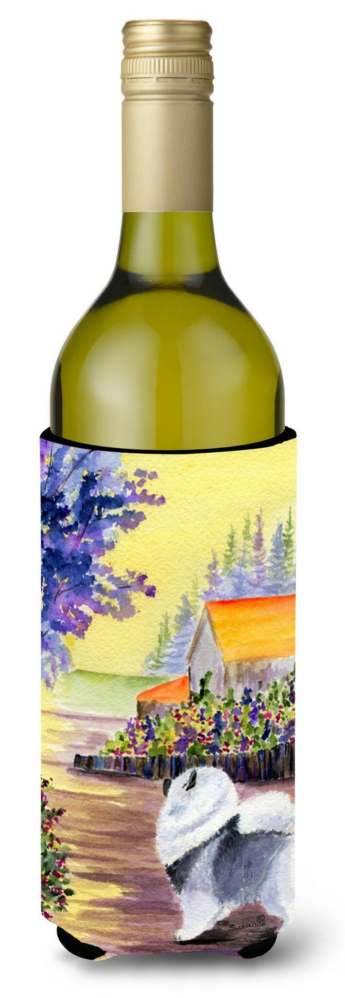 Keeshond Wine Bottle Beverage Insulator Beverage Insulator Hugger SS8452LITERK by Caroline's Treasures