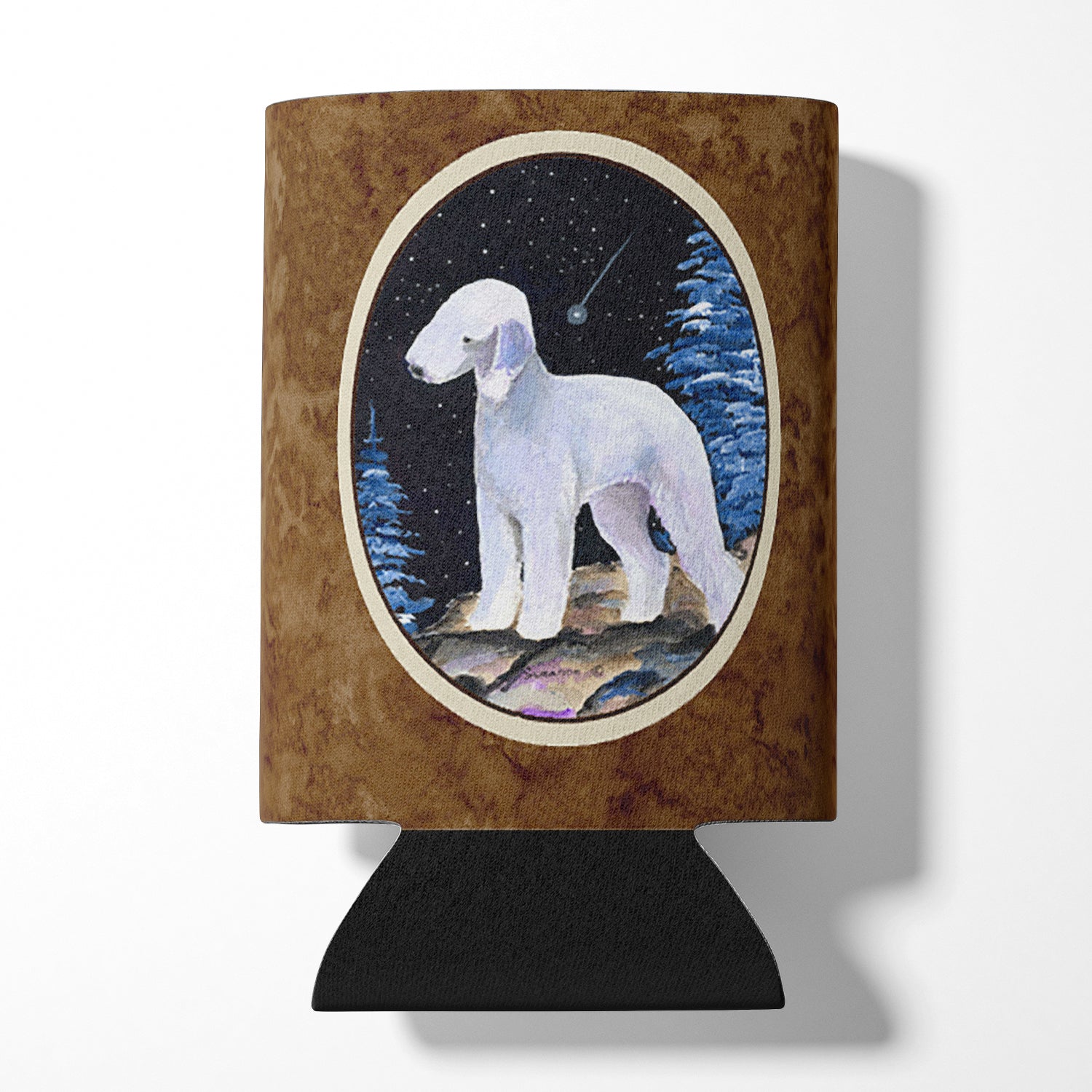 Starry Night Bedlington Terrier Can or Bottle Beverage Insulator Hugger.