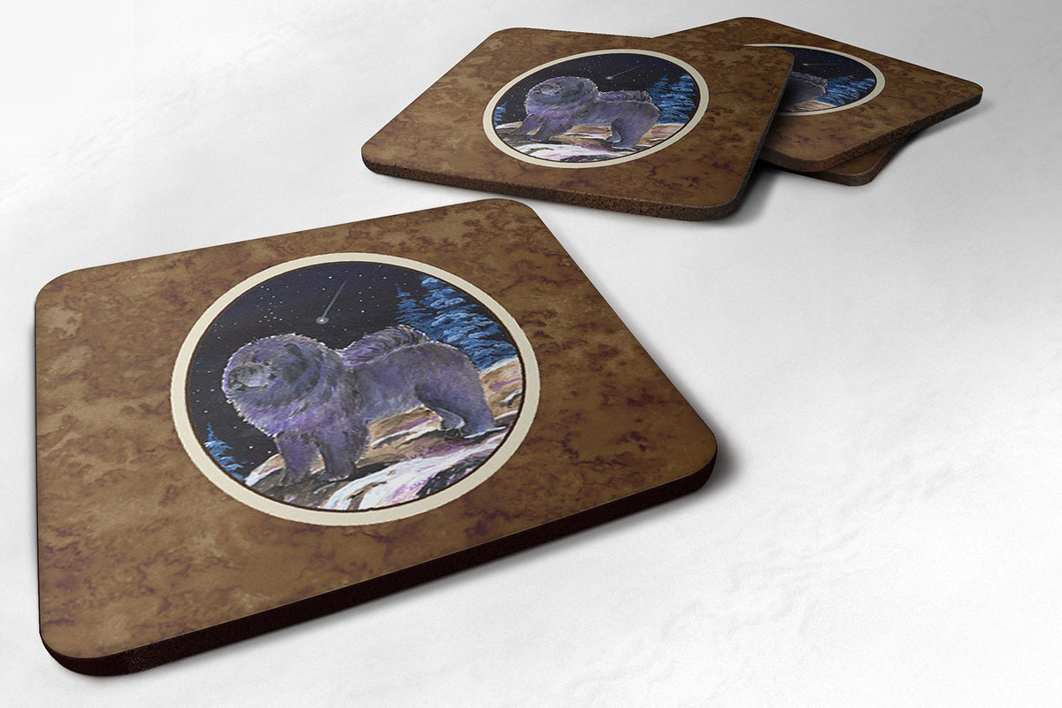 Starry Night Chow Chow Foam Coasters Set of 4 - the-store.com