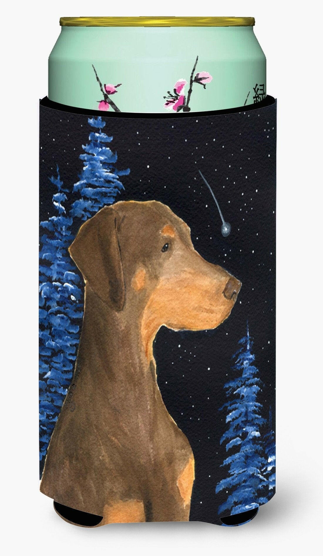 Starry Night Doberman  Tall Boy Beverage Insulator Beverage Insulator Hugger by Caroline&#39;s Treasures