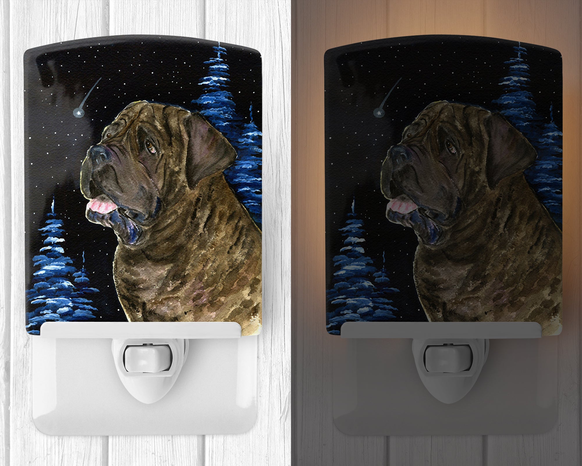 Starry Night Mastiff Ceramic Night Light SS8463CNL - the-store.com