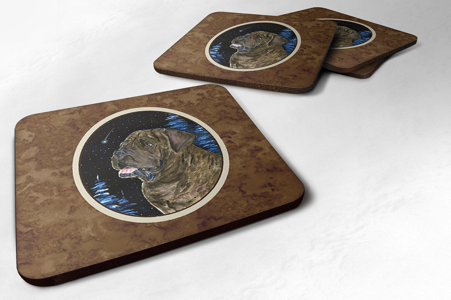 Starry Night Mastiff Foam Coasters Set of 4 - the-store.com