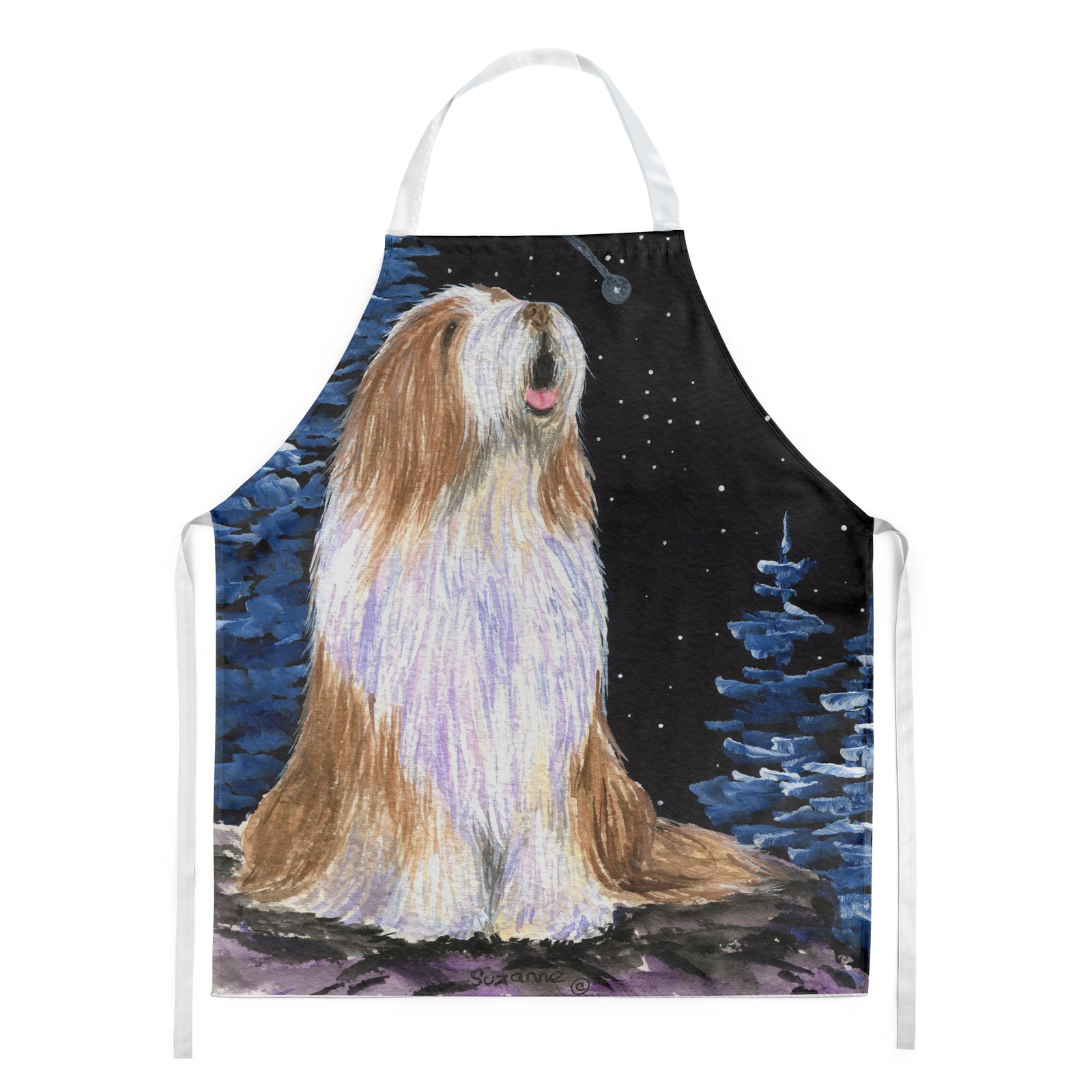 Starry Night Bearded Collie Apron - the-store.com