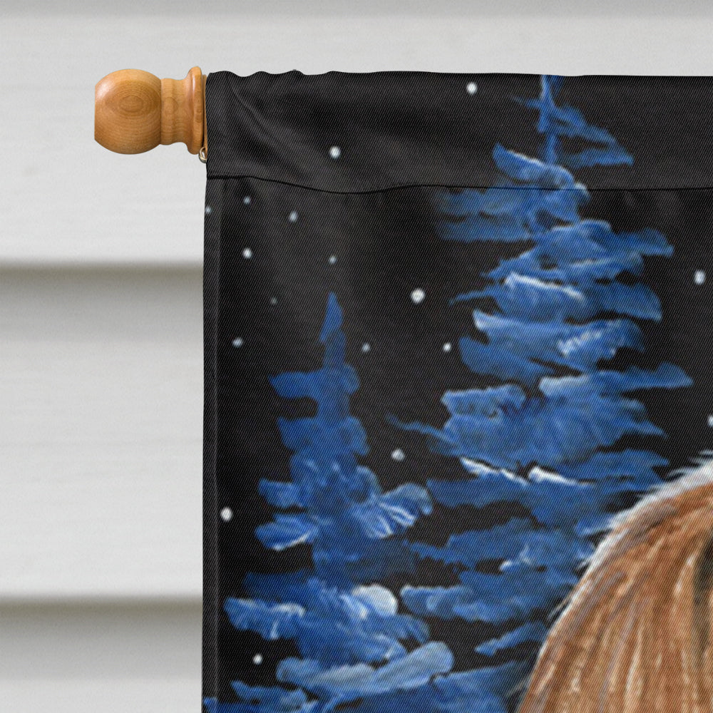 Starry Night Bearded Collie Flag Canvas House Size  the-store.com.