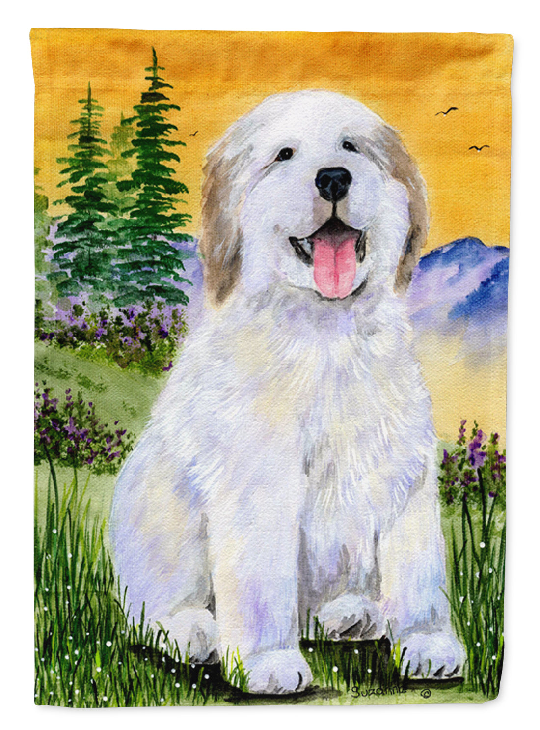 Great Pyrenees Flag Canvas House Size  the-store.com.