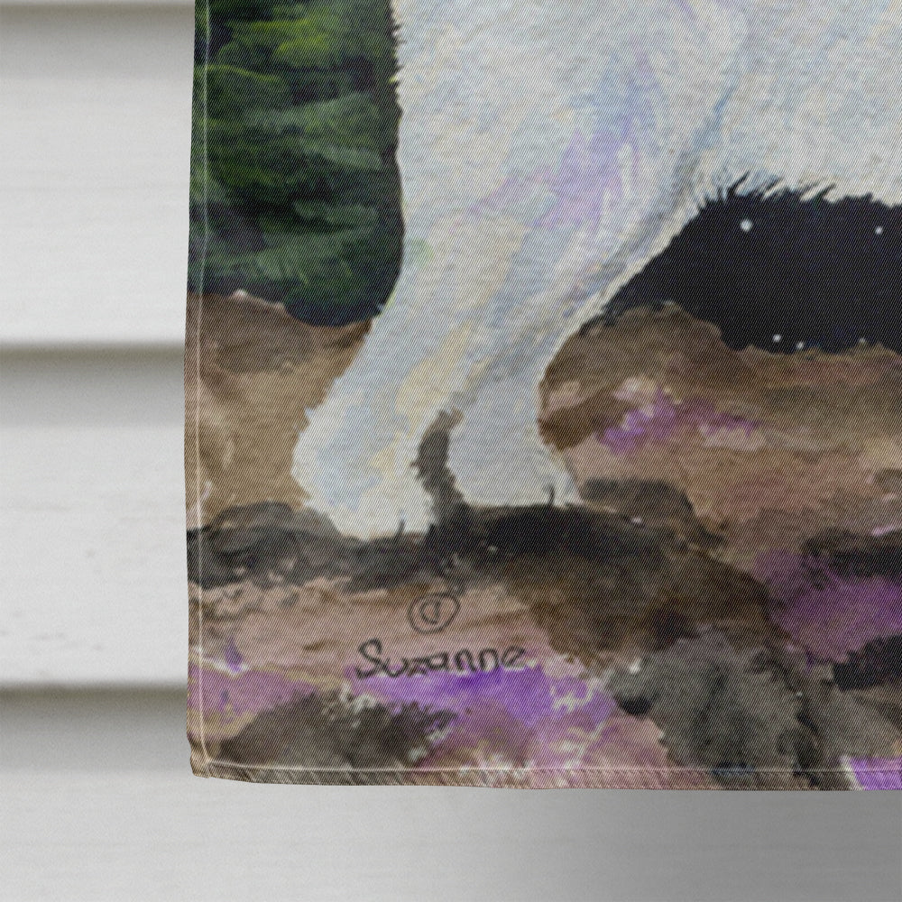 Starry Night Great Pyrenees Flag Canvas House Size  the-store.com.