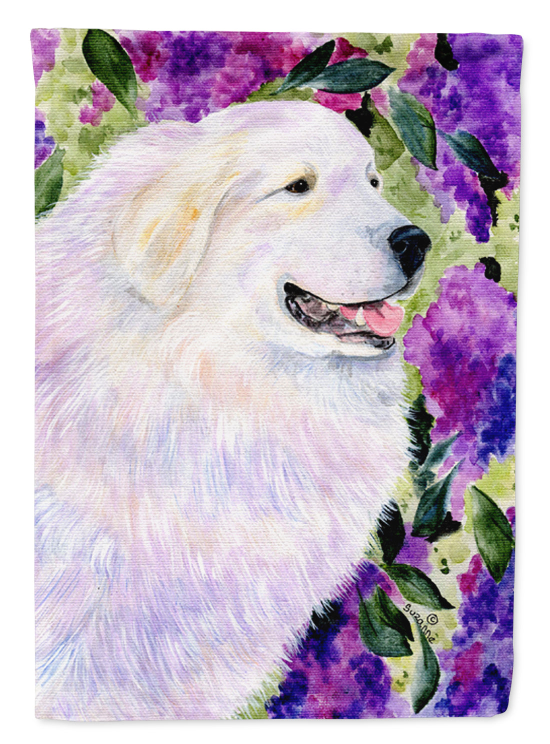 Great Pyrenees Flag Canvas House Size  the-store.com.