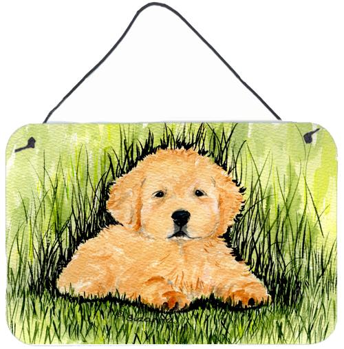 Golden Retriever Indoor Aluminium Metal Wall or Door Hanging Prints by Caroline's Treasures