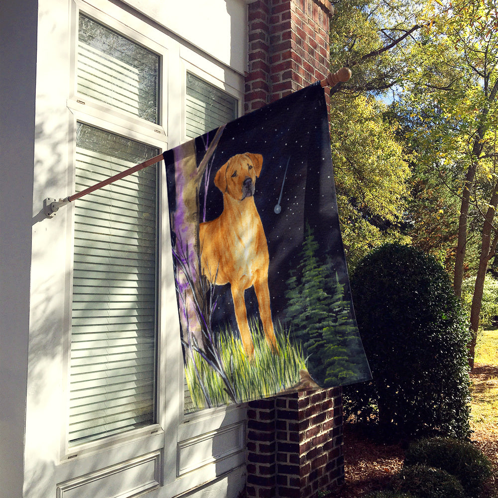 Starry Night Rhodesian Ridgeback Flag Canvas House Size  the-store.com.