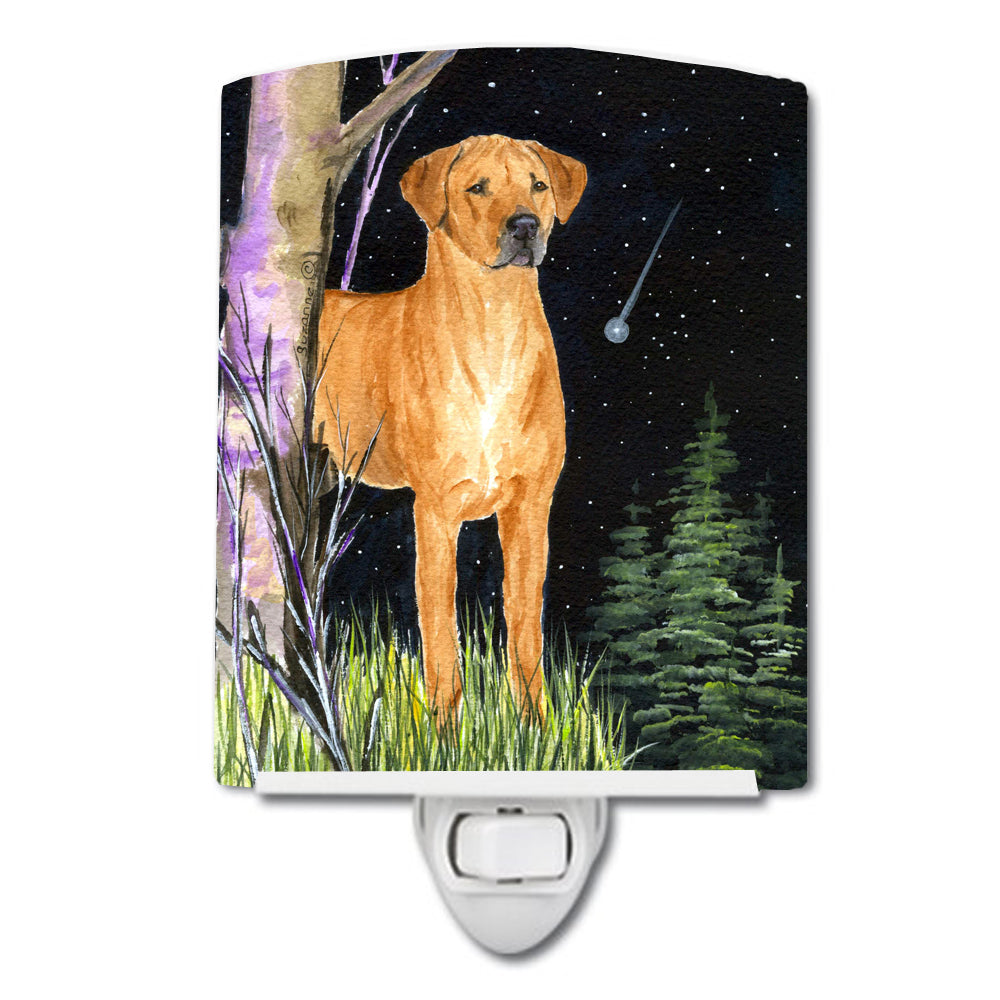 Starry Night Rhodesian Ridgeback Ceramic Night Light SS8479CNL - the-store.com