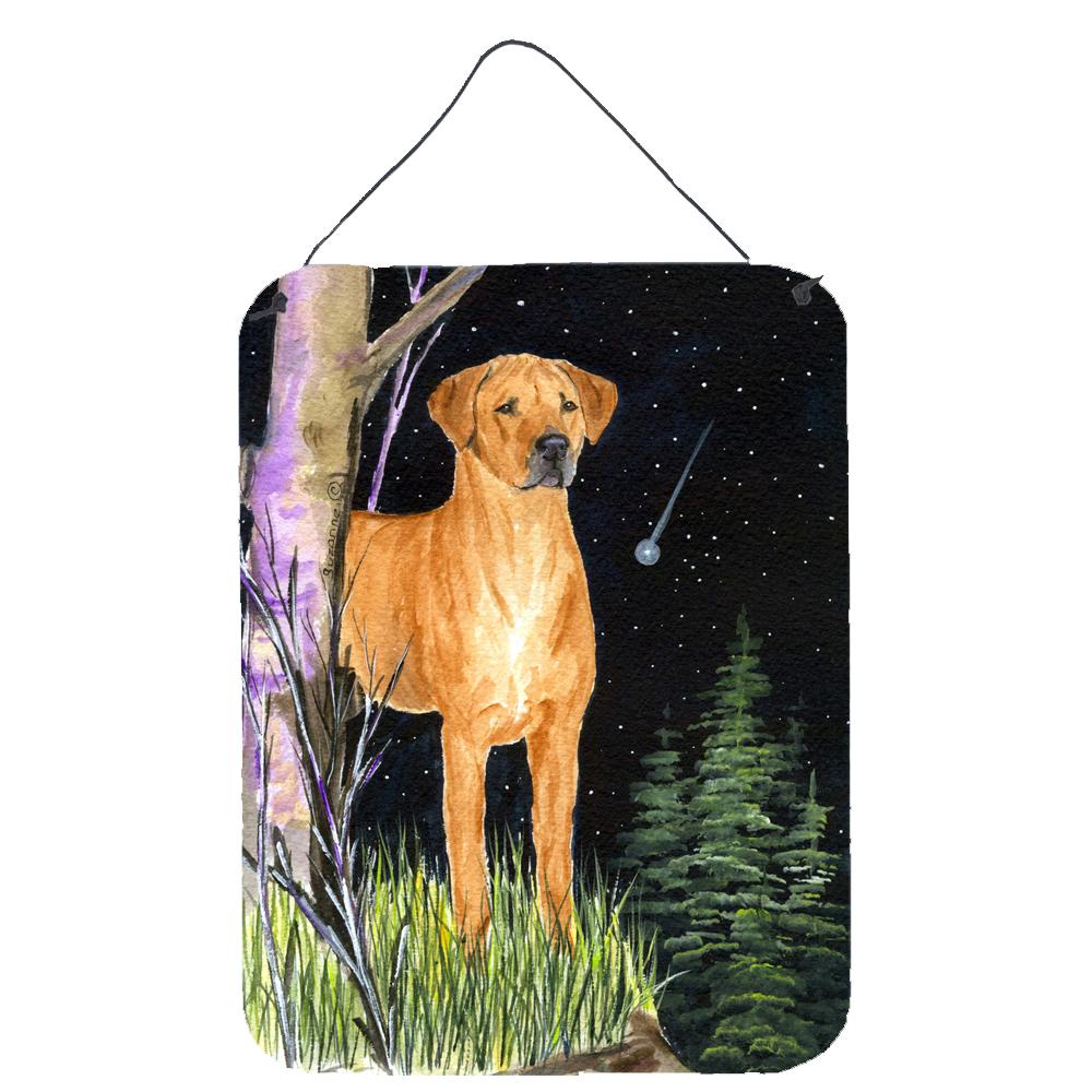 Starry Night Rhodesian Ridgeback Aluminium Metal Wall or Door Hanging Prints by Caroline&#39;s Treasures