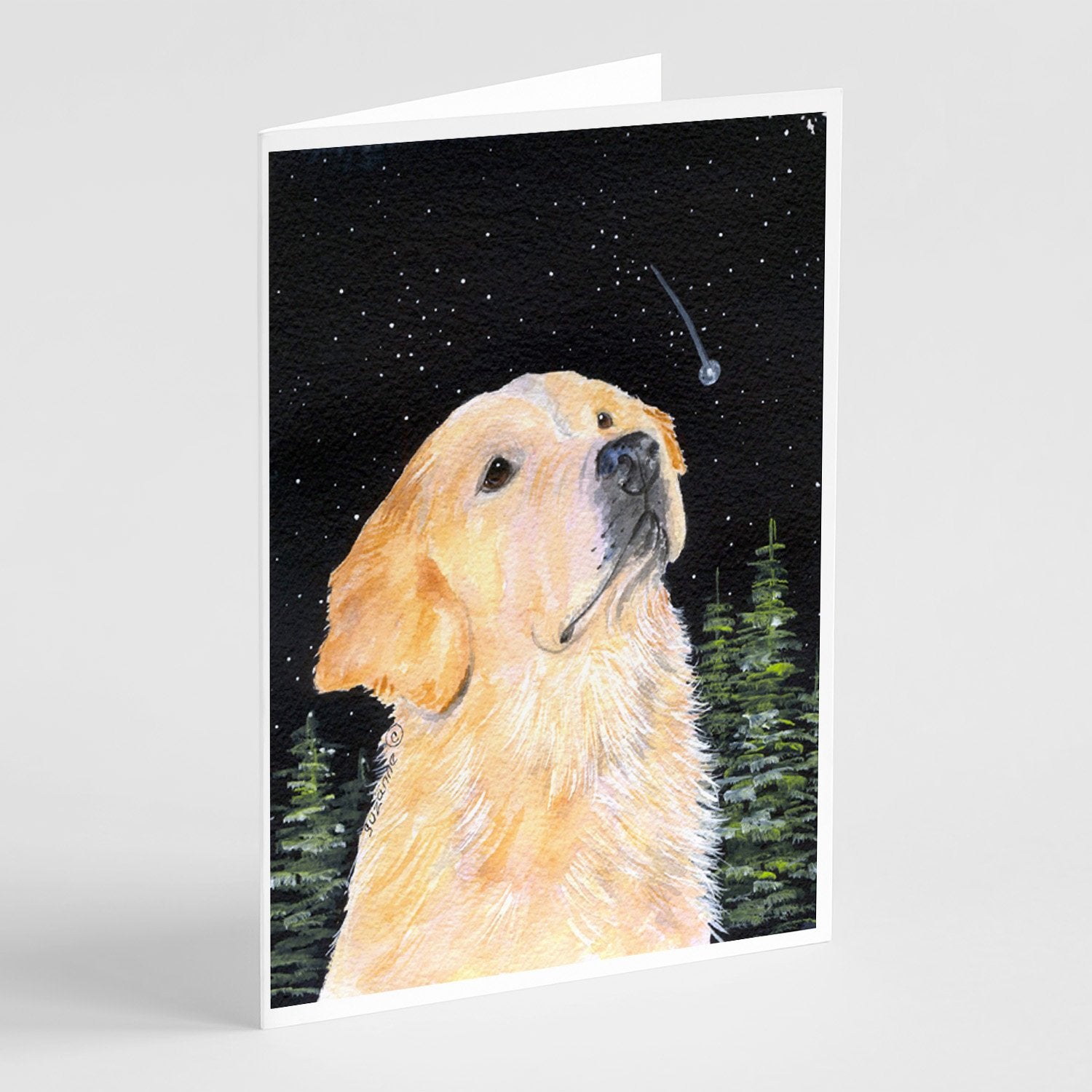 Buy this Starry Night Golden Retriever Greeting Cards and Envelopes Pack of 8