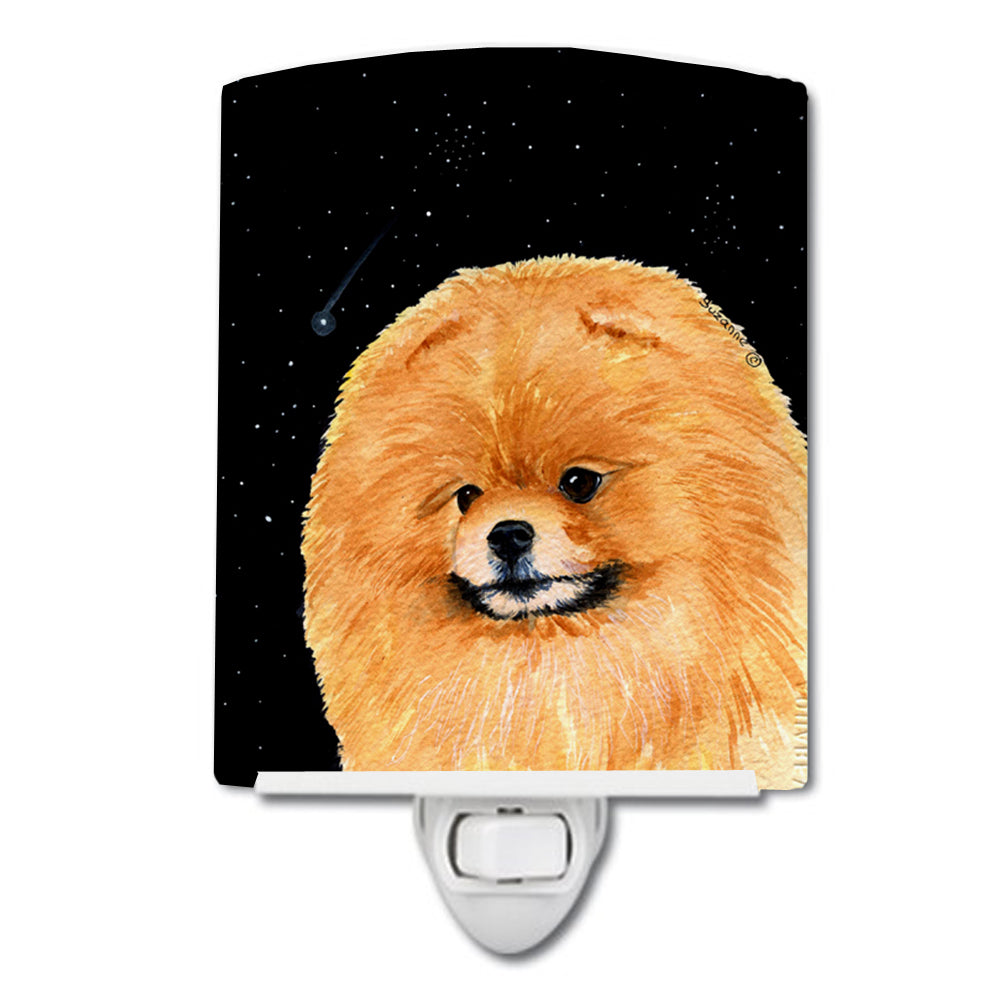 Starry Night Pomeranian Ceramic Night Light SS8481CNL - the-store.com