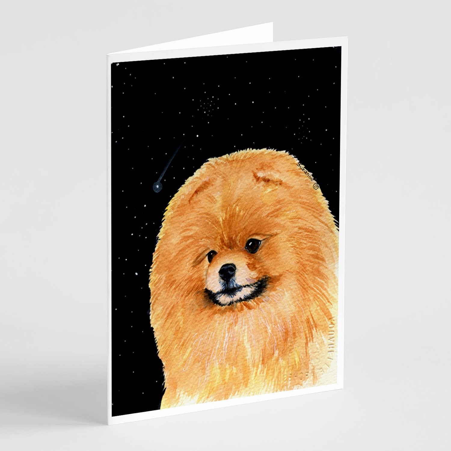 Buy this Starry Night Pomeranian Greeting Cards and Envelopes Pack of 8