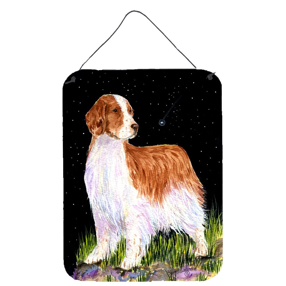 Starry Night Welsh Springer Spaniel Aluminium Metal Wall or Door Hanging Prints by Caroline&#39;s Treasures