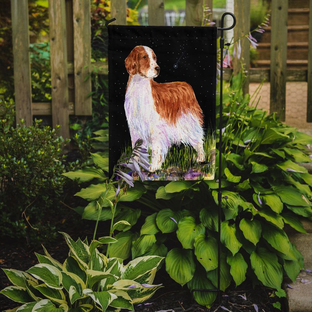 Starry Night Welsh Springer Spaniel Flag Garden Size.