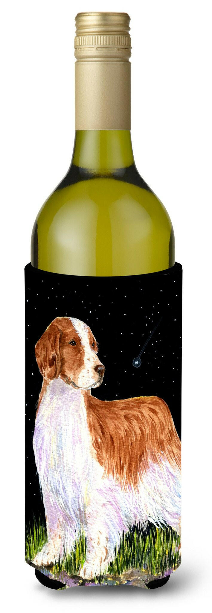 Starry Night Welsh Springer Spaniel Wine Bottle Beverage Insulator Beverage Insulator Hugger by Caroline's Treasures