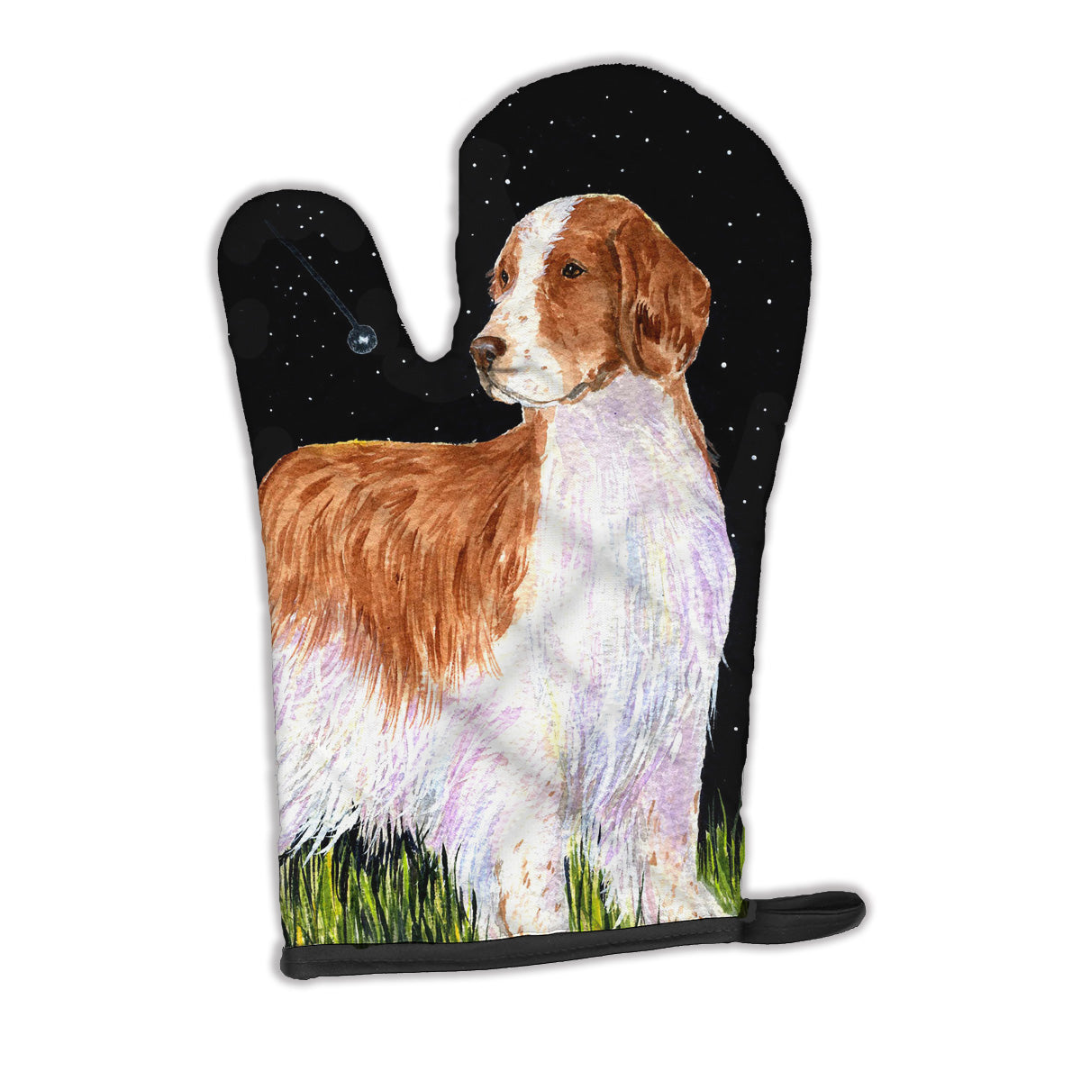 Starry Night Welsh Springer Spaniel Oven Mitt SS8482OVMT  the-store.com.