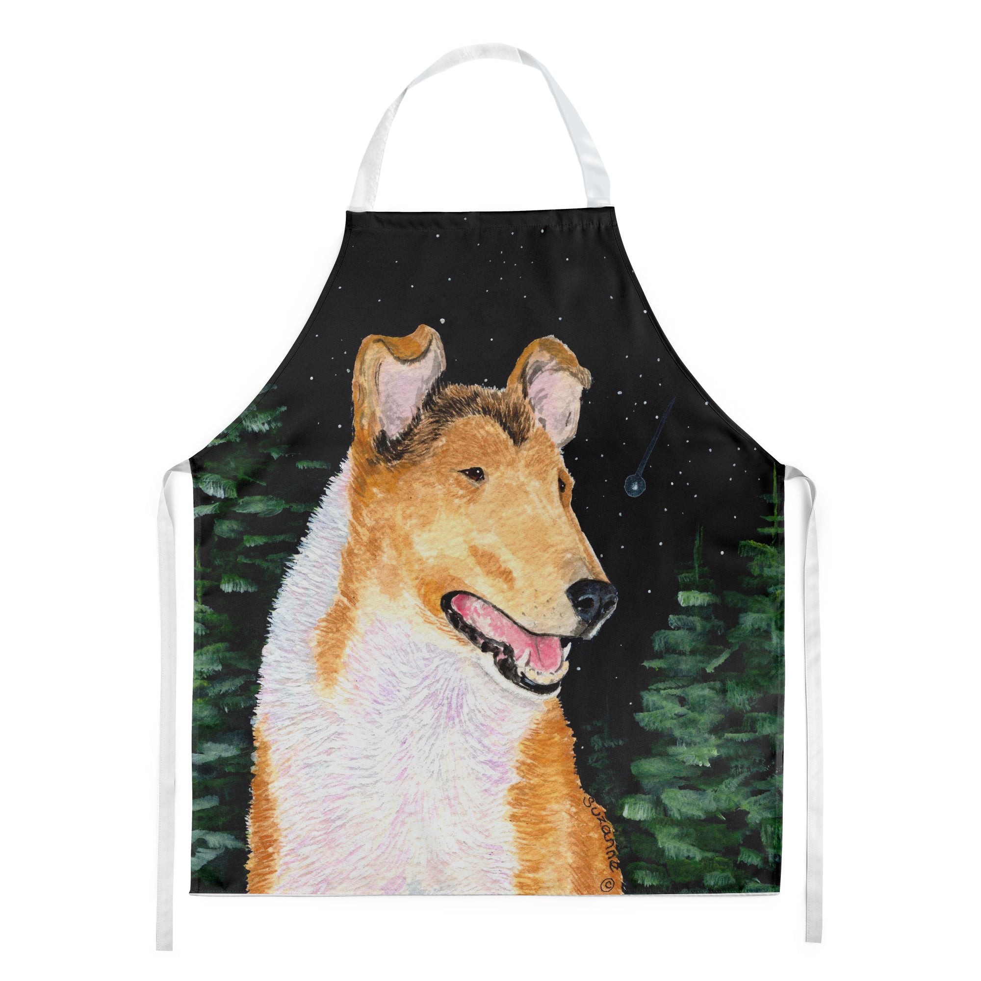 Starry Night Collie Smooth Apron - the-store.com