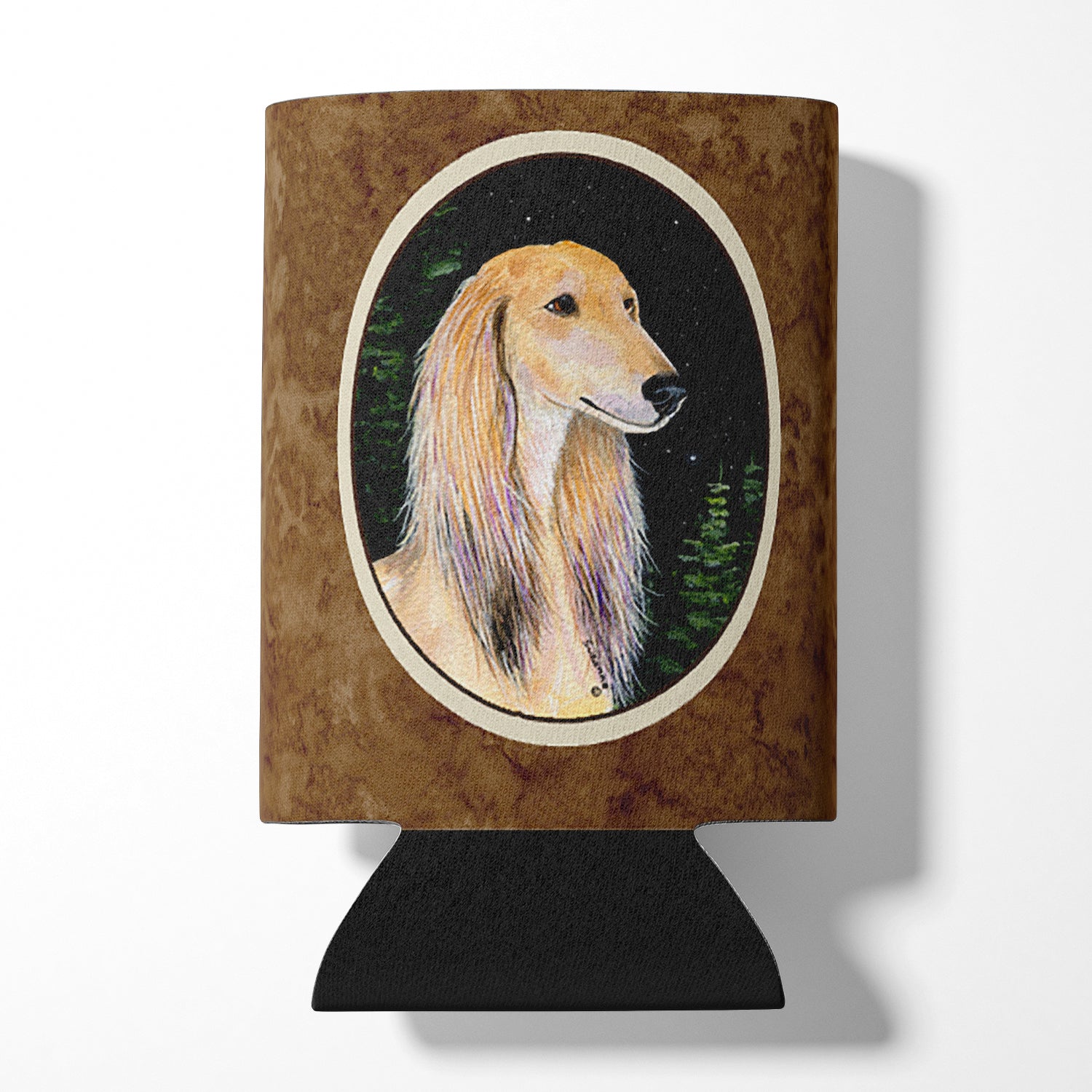 Starry Night Saluki Can or Bottle Beverage Insulator Hugger.