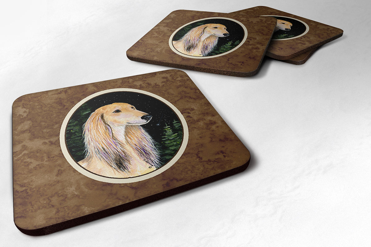 Starry Night Saluki Foam Coasters Set of 4 - the-store.com