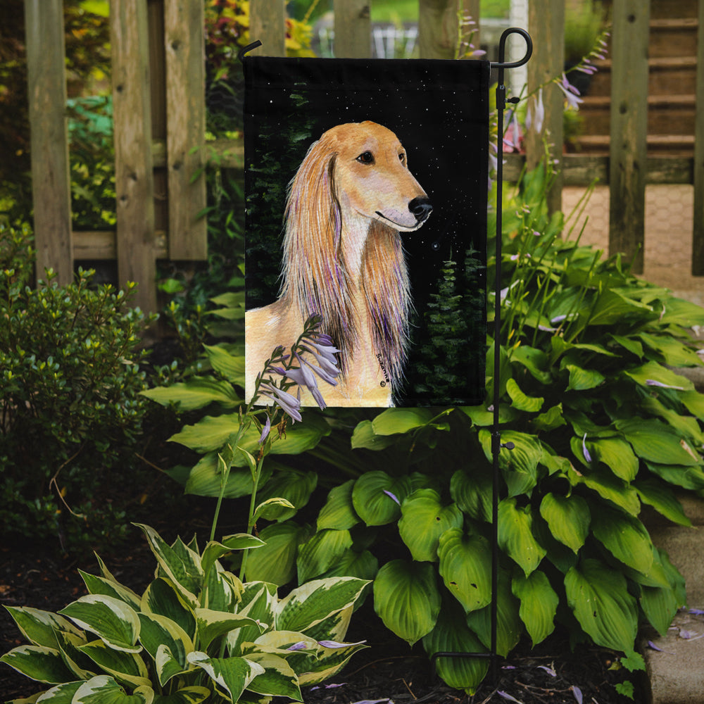 Starry Night Saluki Flag Garden Size.