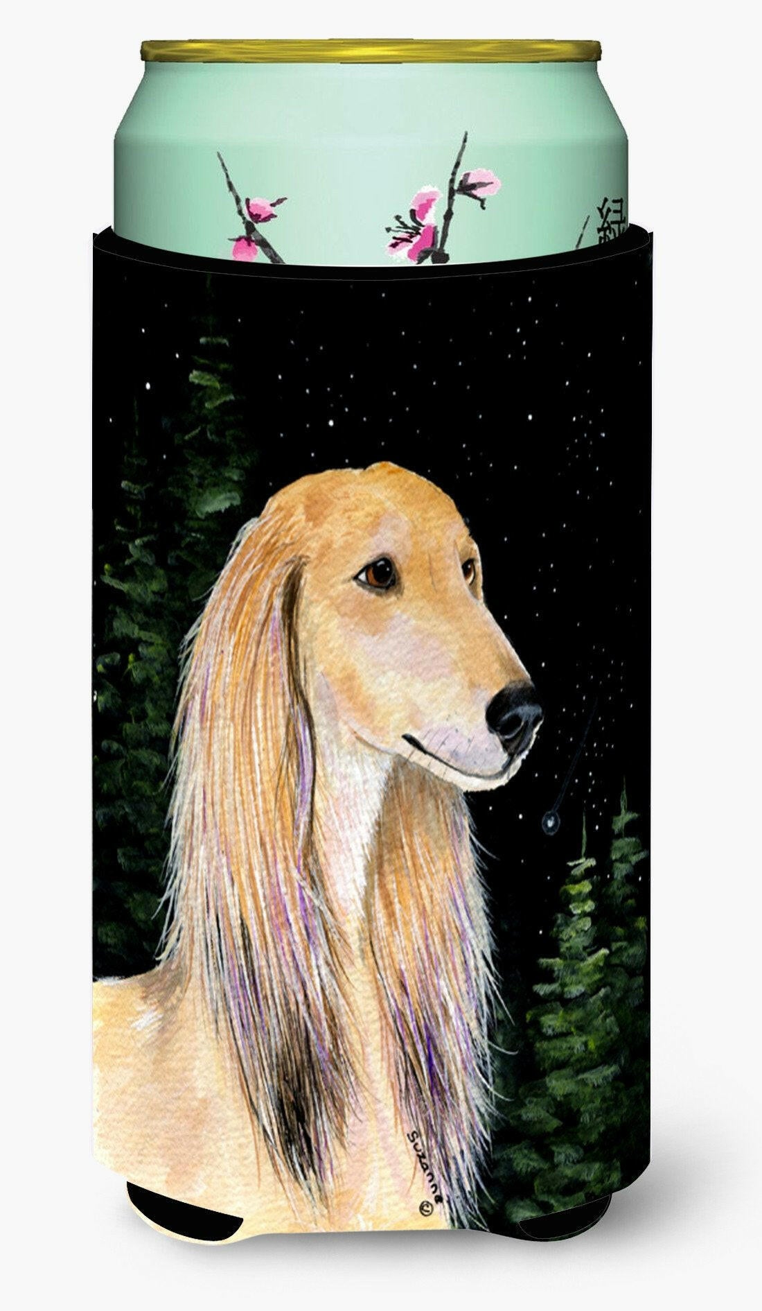 Starry Night Saluki  Tall Boy Beverage Insulator Beverage Insulator Hugger by Caroline's Treasures