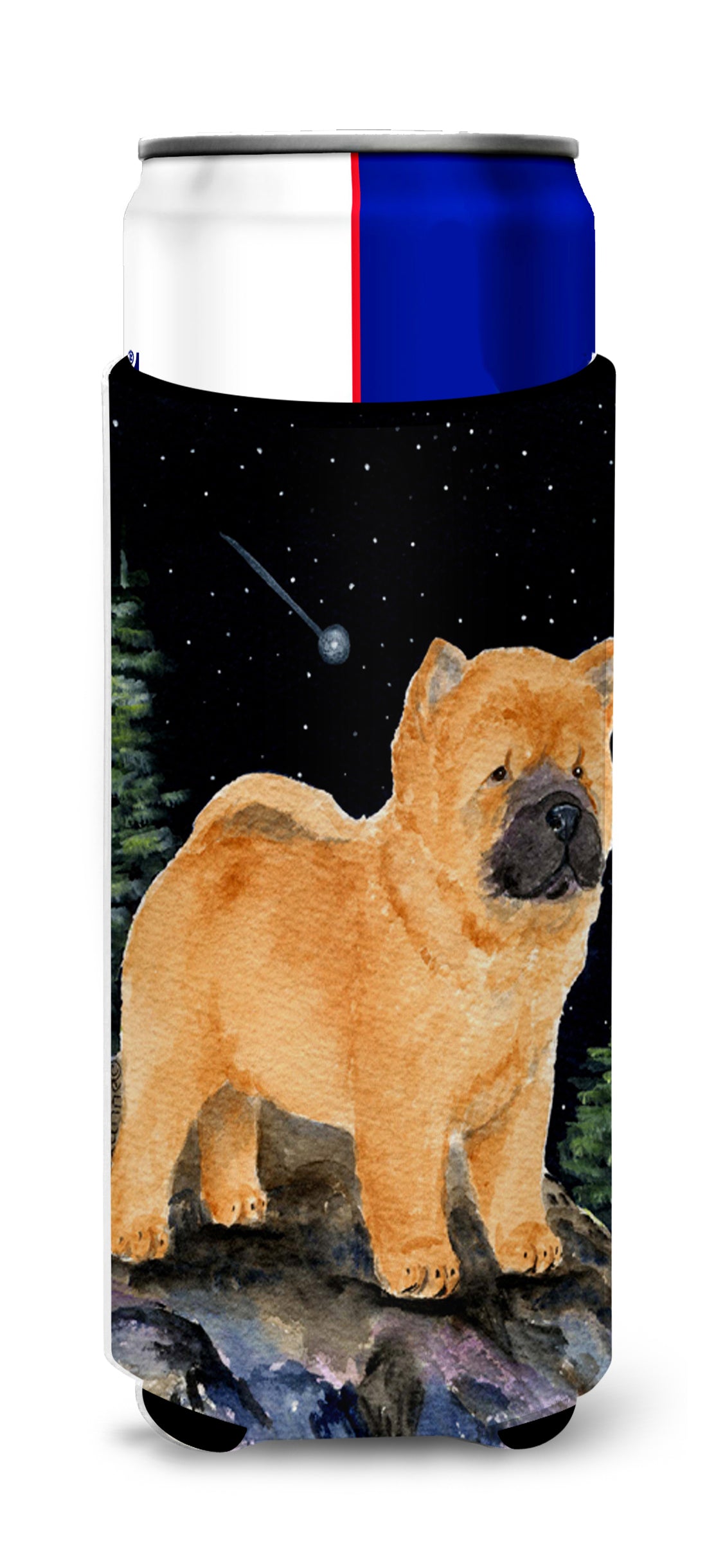 Starry Night Chow Chow Ultra Beverage Insulators for slim cans SS8488MUK.