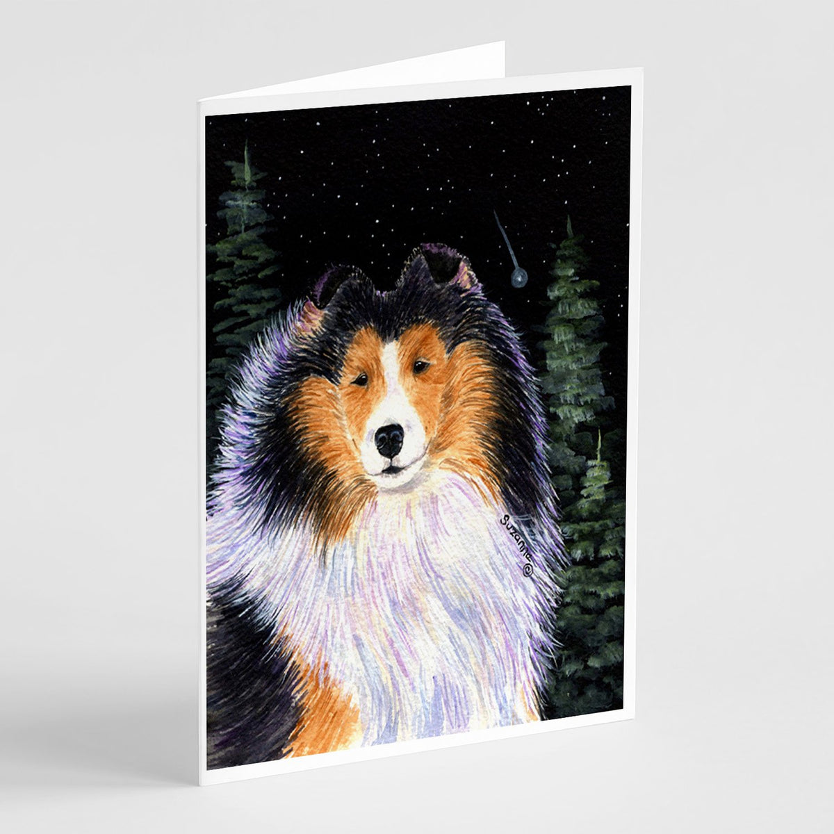 Buy this Starry Night Collie Greeting Cards and Envelopes Pack of 8