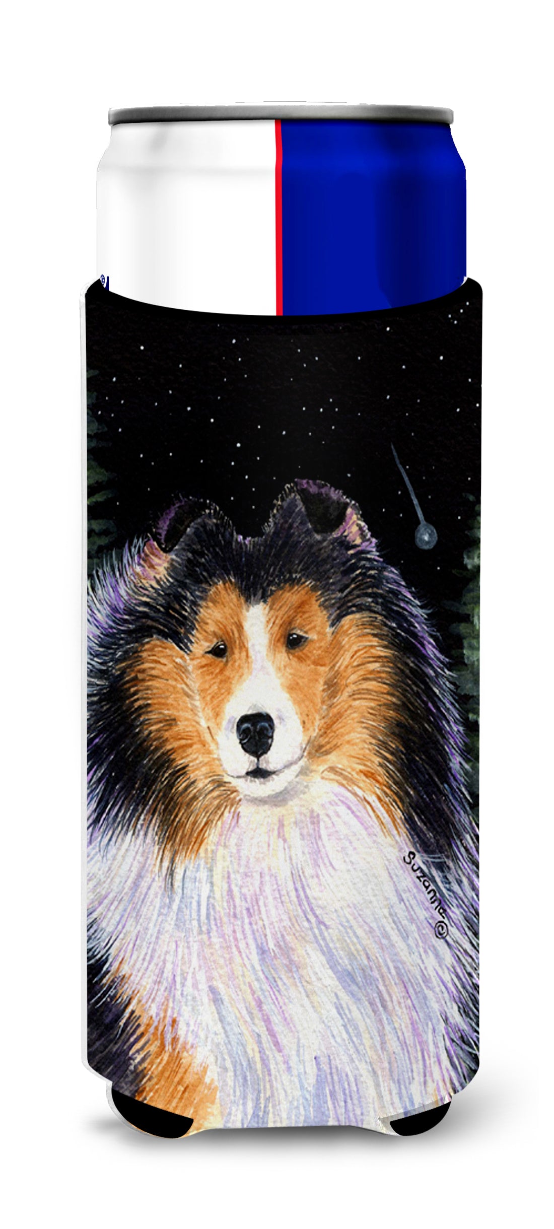 Starry Night Collie Ultra Beverage Insulators for slim cans SS8491MUK.