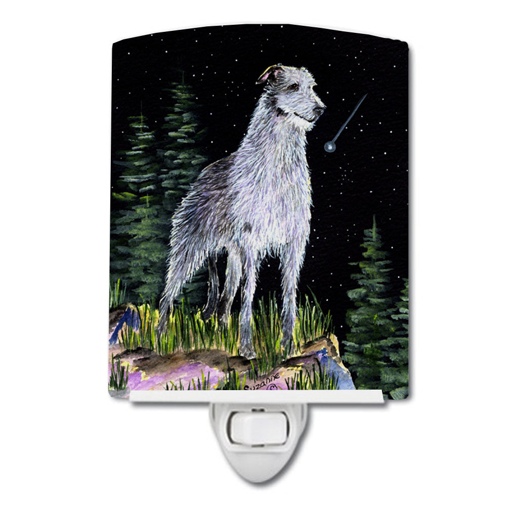 Starry Night Scottish Deerhound Ceramic Night Light SS8493CNL - the-store.com