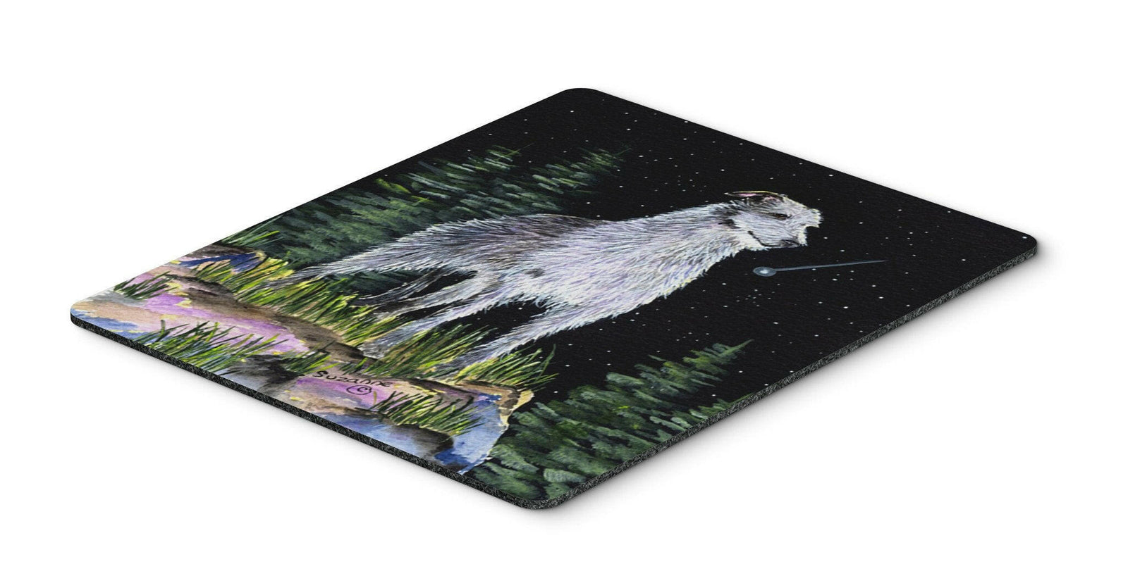 Starry Night Scottish Deerhound  Mouse Pad / Hot Pad / Trivet by Caroline's Treasures