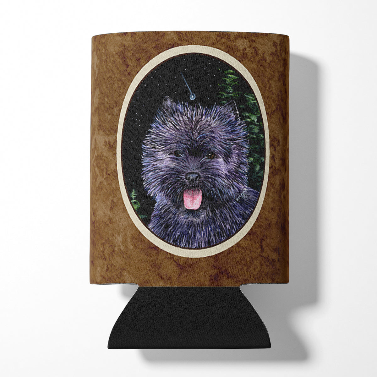 Starry Night Cairn Terrier Can or Bottle Beverage Insulator Hugger.