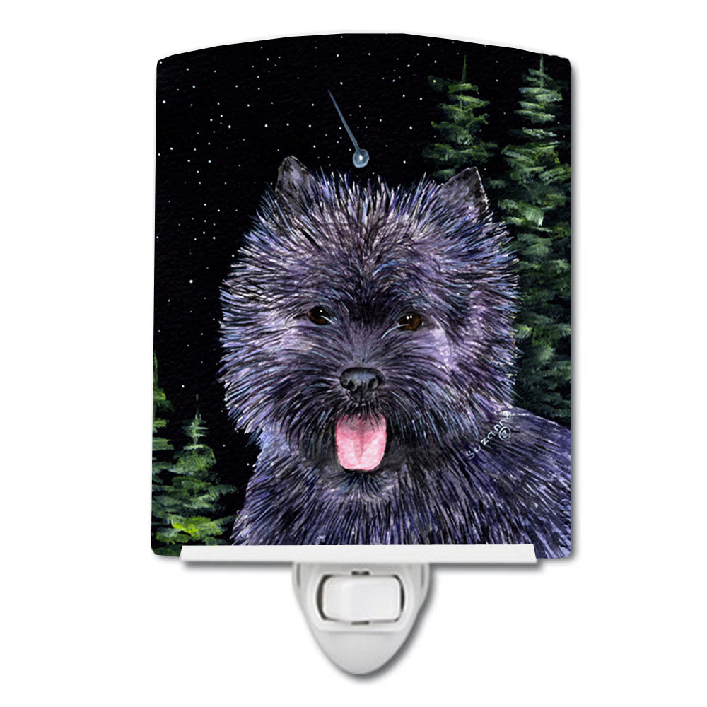 Starry Night Cairn Terrier Ceramic Night Light SS8494CNL - the-store.com