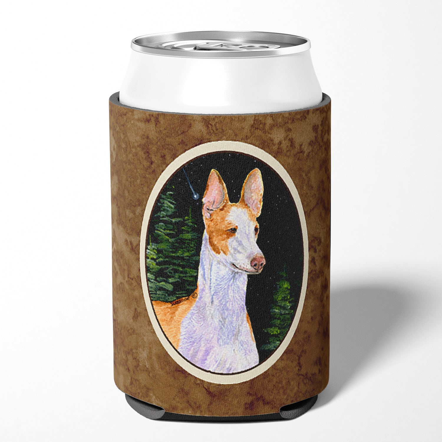 Starry Night Ibizan Hound Can or Bottle Beverage Insulator Hugger.