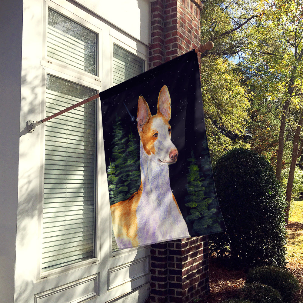 Starry Night Ibizan Hound Flag Canvas House Size  the-store.com.