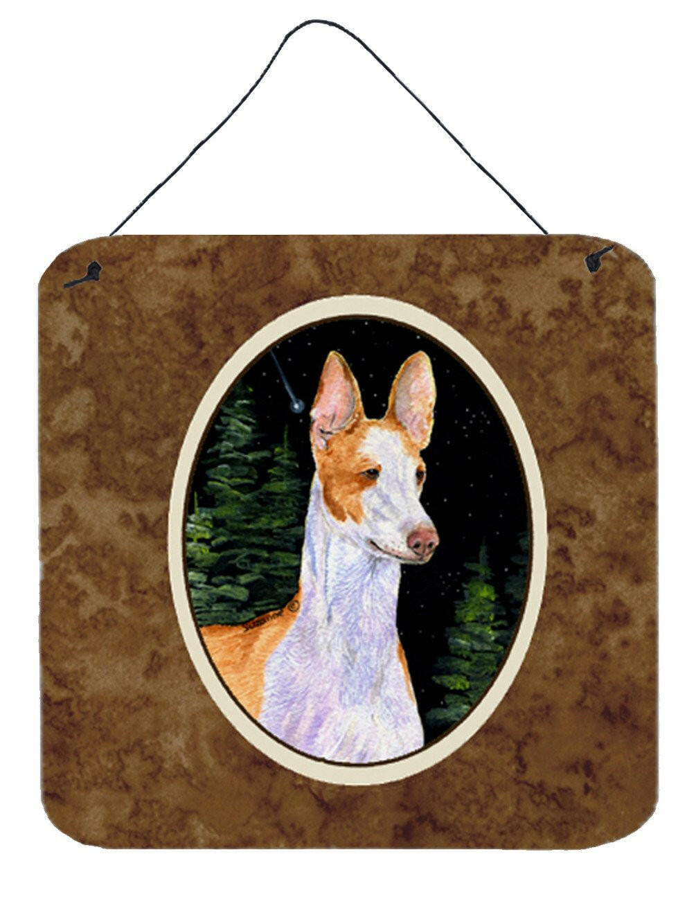 Starry Night Ibizan Hound Aluminium Metal Wall or Door Hanging Prints by Caroline's Treasures