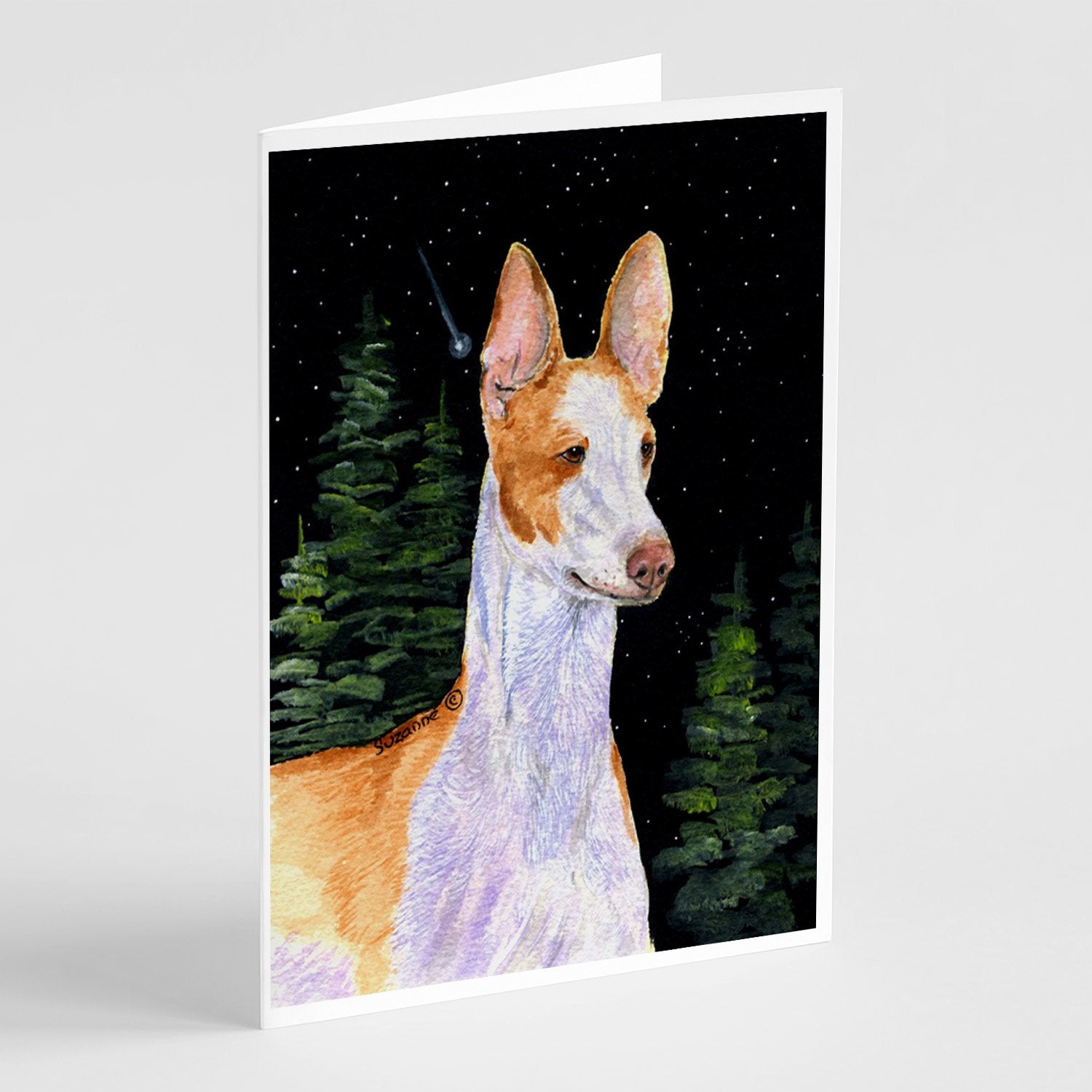 Buy this Starry Night Ibizan Hound Greeting Cards and Envelopes Pack of 8