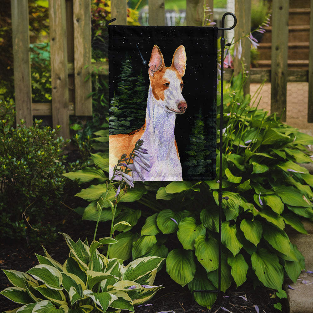 Starry Night Ibizan Hound Flag Garden Size.