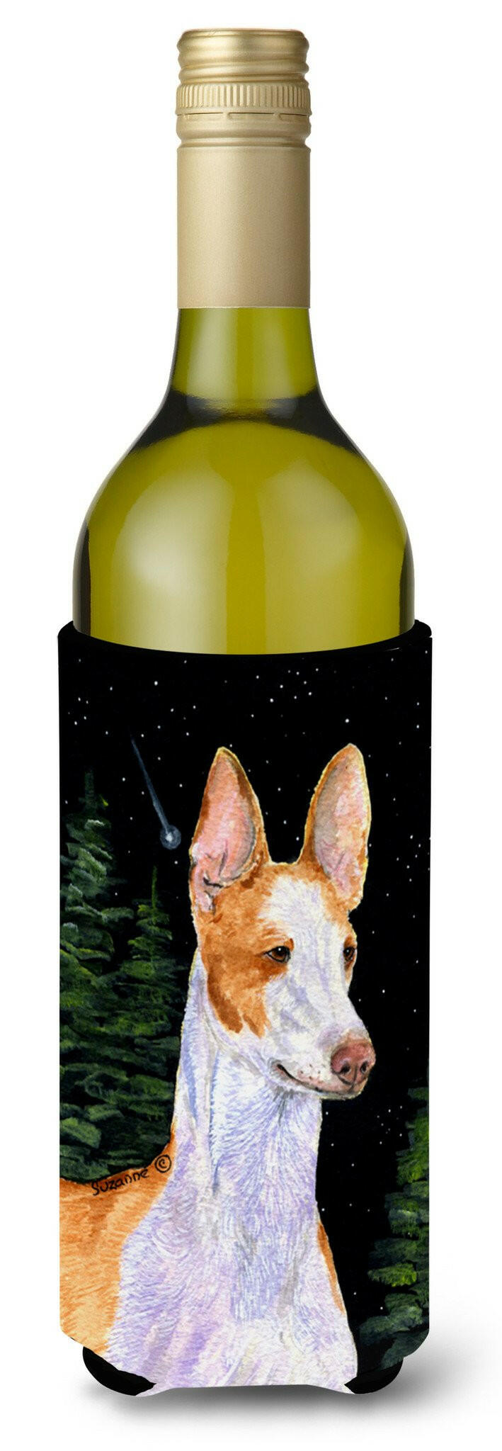 Starry Night Ibizan Hound Wine Bottle Beverage Insulator Beverage Insulator Hugger by Caroline's Treasures