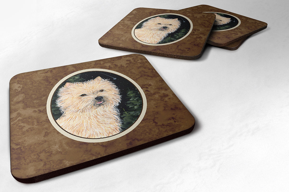 Starry Night Cairn Terrier Foam Coasters Set of 4 - the-store.com